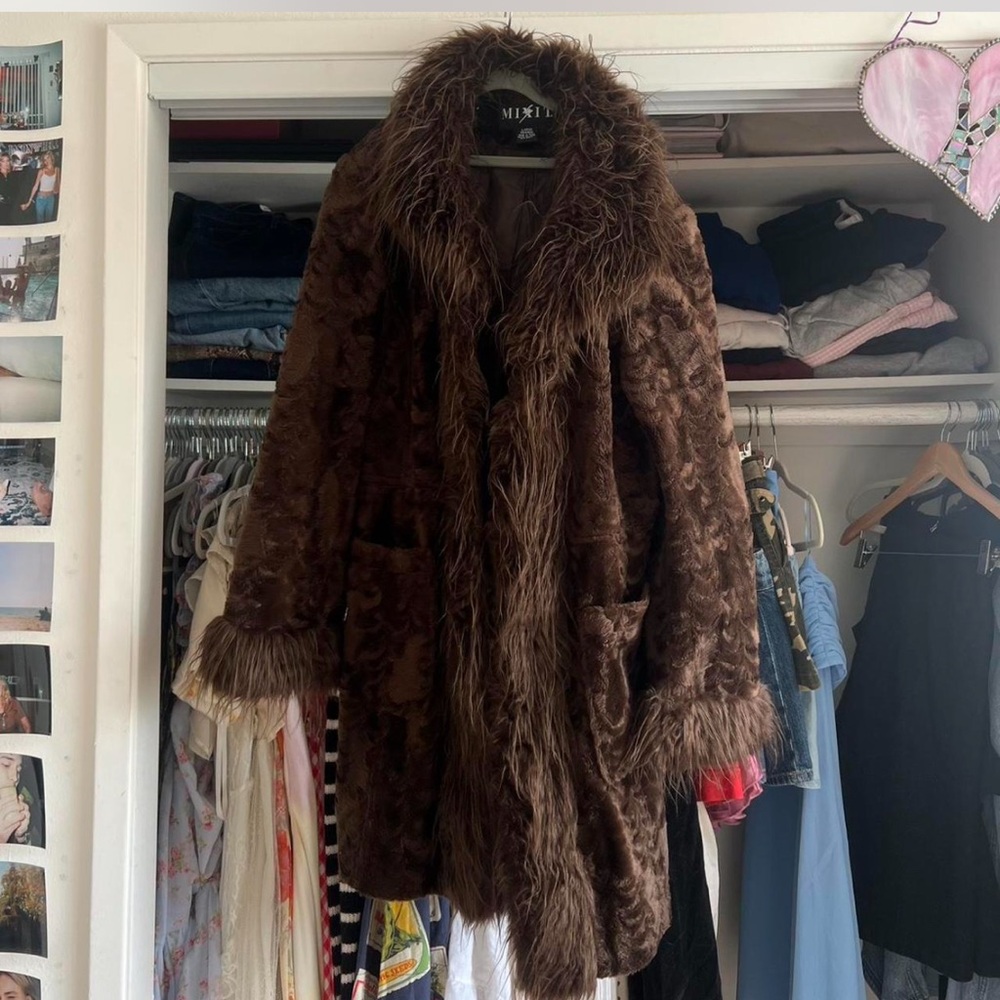 Brown Faux Fur Penny lane Coat